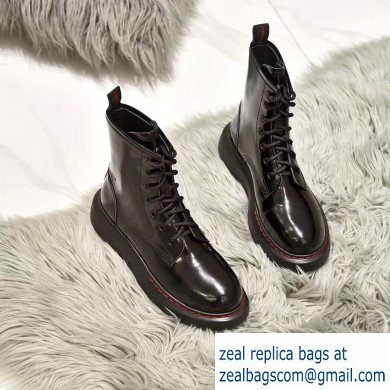 Alexander McQueen Hybrid Lace Up Boots Black 2019 - Click Image to Close