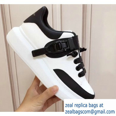 Alexander McQueen Oversized Sneakers White/Black with Buckle 2019 - Click Image to Close