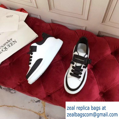 Alexander McQueen Oversized Sneakers White/Black with Buckle 2019 - Click Image to Close