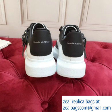 Alexander McQueen Oversized Sneakers White/Black with Buckle 2019