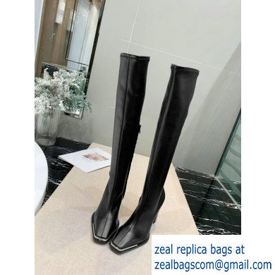 Alexander Wang Heel 10cm Mascha Knee High Boots Leather Black 2019 - Click Image to Close