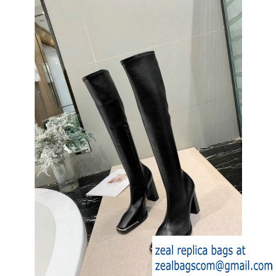 Alexander Wang Heel 10cm Mascha Knee High Boots Leather Black 2019