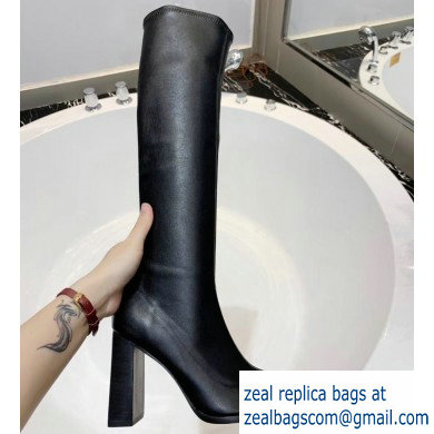 Alexander Wang Heel 10cm Mascha Knee High Boots Leather Black 2019