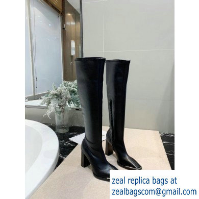 Alexander Wang Heel 10cm Mascha Knee High Boots Leather Black 2019 - Click Image to Close
