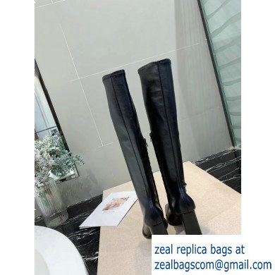 Alexander Wang Heel 10cm Mascha Knee High Boots Leather Black 2019 - Click Image to Close