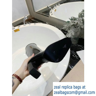 Alexander Wang Heel 10cm Mascha Knee High Boots Patent Black 2019 - Click Image to Close