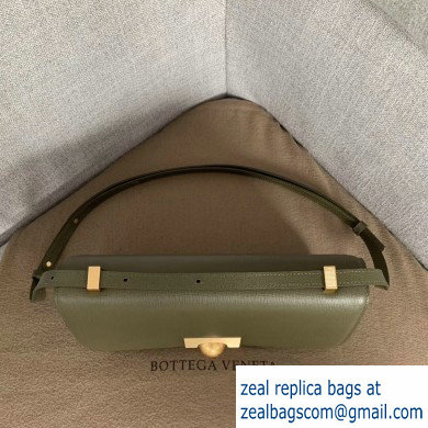 Bottega Veneta BV Classic Ronde Shoulder Bag Grained Amry Green 2019 - Click Image to Close