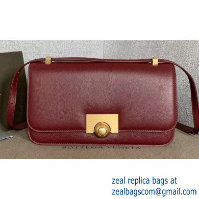 Bottega Veneta BV Classic Ronde Shoulder Bag Grained Dark Red 2019