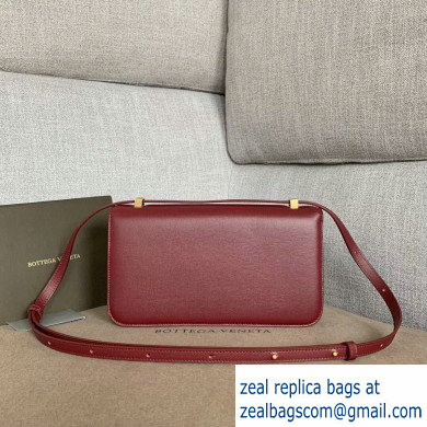 Bottega Veneta BV Classic Ronde Shoulder Bag Grained Dark Red 2019
