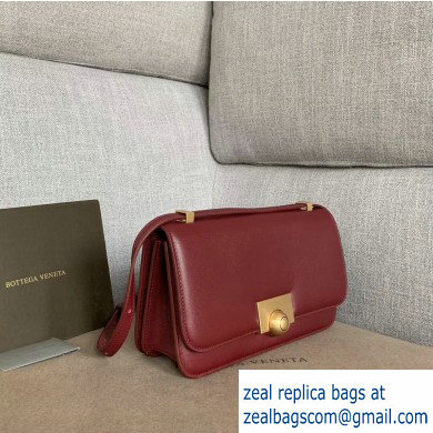 Bottega Veneta BV Classic Ronde Shoulder Bag Grained Dark Red 2019 - Click Image to Close