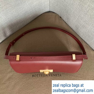 Bottega Veneta BV Classic Ronde Shoulder Bag Grained Dark Red 2019 - Click Image to Close