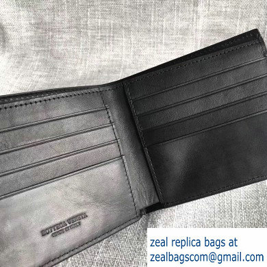 Bottega Veneta Bi-fold Wallet In Intreccio Weave Black 2019