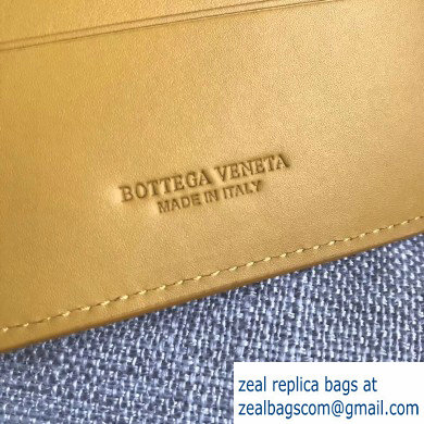 Bottega Veneta Bi-fold Wallet In Intreccio Weave Yellow 2019