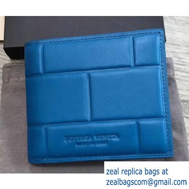 Bottega Veneta Billfold Wallet in Padded Nappa Blue 2019 - Click Image to Close