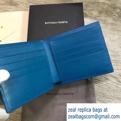 Bottega Veneta Billfold Wallet in Padded Nappa Blue 2019