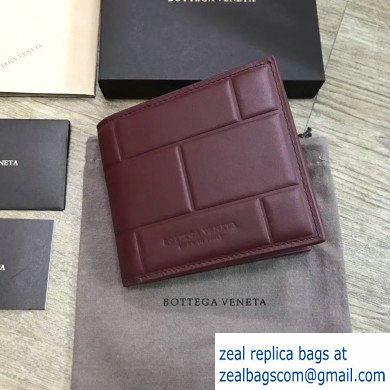 Bottega Veneta Billfold Wallet in Padded Nappa Burgundy 2019