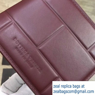 Bottega Veneta Billfold Wallet in Padded Nappa Burgundy 2019