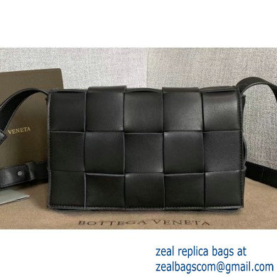 Bottega Veneta Cassette Crossbody Bag In Maxi Weave Black 2019