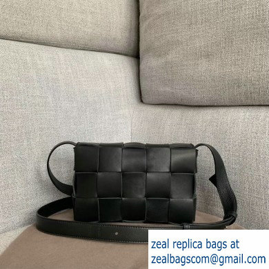 Bottega Veneta Cassette Crossbody Bag In Maxi Weave Black 2019