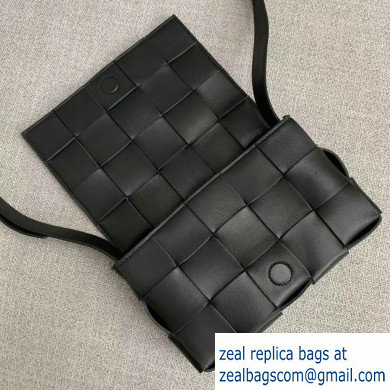 Bottega Veneta Cassette Crossbody Bag In Maxi Weave Black 2019