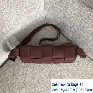 Bottega Veneta Cassette Crossbody Bag In Maxi Weave Burgundy 2019