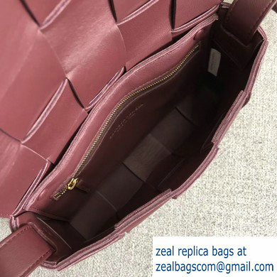 Bottega Veneta Cassette Crossbody Bag In Maxi Weave Burgundy 2019