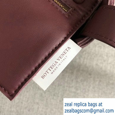 Bottega Veneta Cassette Crossbody Bag In Maxi Weave Burgundy 2019