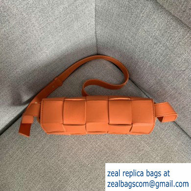 Bottega Veneta Cassette Crossbody Bag In Maxi Weave Orange 2019