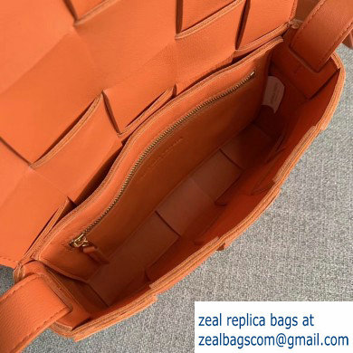 Bottega Veneta Cassette Crossbody Bag In Maxi Weave Orange 2019