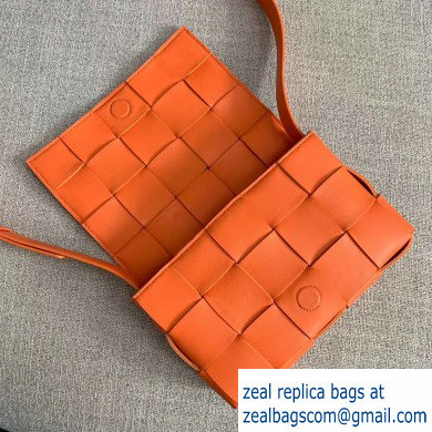 Bottega Veneta Cassette Crossbody Bag In Maxi Weave Orange 2019