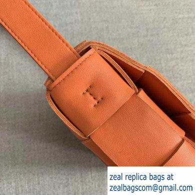 Bottega Veneta Cassette Crossbody Bag In Maxi Weave Orange 2019