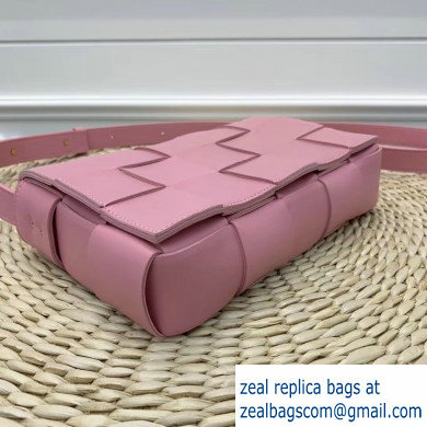 Bottega Veneta Cassette Crossbody Bag In Maxi Weave Pink 2019