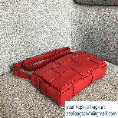 Bottega Veneta Cassette Crossbody Bag In Maxi Weave Red 2019