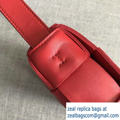 Bottega Veneta Cassette Crossbody Bag In Maxi Weave Red 2019