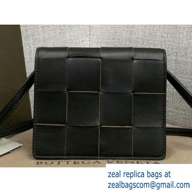 Bottega Veneta Cassette Mini Crossbody Bag In Maxi Weave Black 2019 - Click Image to Close