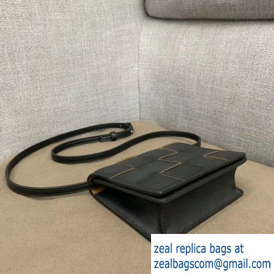 Bottega Veneta Cassette Mini Crossbody Bag In Maxi Weave Black 2019