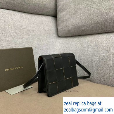 Bottega Veneta Cassette Mini Crossbody Bag In Maxi Weave Black 2019 - Click Image to Close