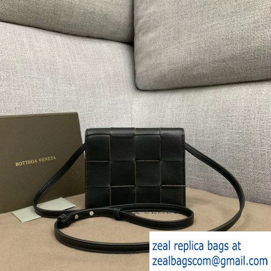 Bottega Veneta Cassette Mini Crossbody Bag In Maxi Weave Black 2019