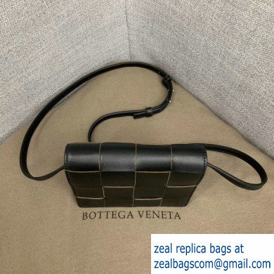 Bottega Veneta Cassette Mini Crossbody Bag In Maxi Weave Black 2019