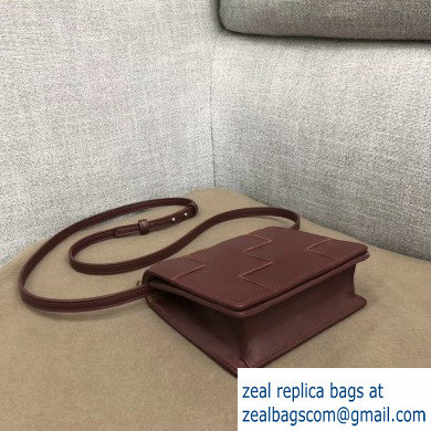 Bottega Veneta Cassette Mini Crossbody Bag In Maxi Weave Burgundy 2019