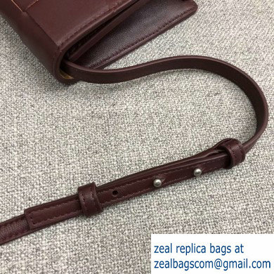 Bottega Veneta Cassette Mini Crossbody Bag In Maxi Weave Burgundy 2019 - Click Image to Close