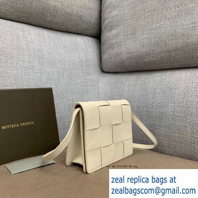 Bottega Veneta Cassette Mini Crossbody Bag In Maxi Weave Creamy 2019