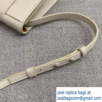 Bottega Veneta Cassette Mini Crossbody Bag In Maxi Weave Creamy 2019