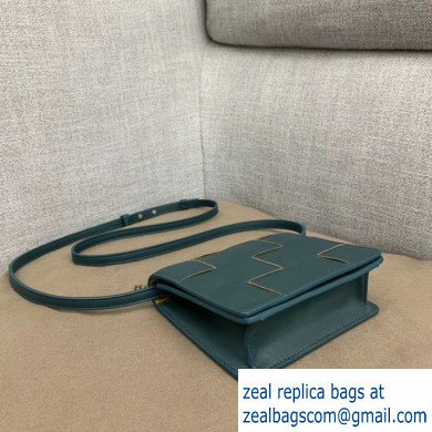 Bottega Veneta Cassette Mini Crossbody Bag In Maxi Weave Deep Blue 2019