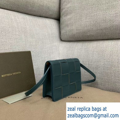 Bottega Veneta Cassette Mini Crossbody Bag In Maxi Weave Deep Blue 2019