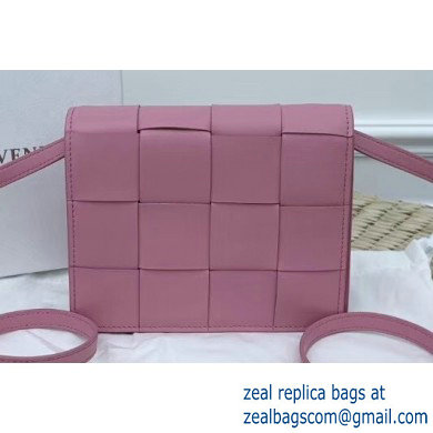 Bottega Veneta Cassette Mini Crossbody Bag In Maxi Weave Pink 2019 - Click Image to Close