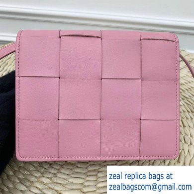 Bottega Veneta Cassette Mini Crossbody Bag In Maxi Weave Pink 2019 - Click Image to Close