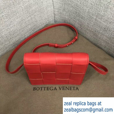 Bottega Veneta Cassette Mini Crossbody Bag In Maxi Weave Red 2019 - Click Image to Close