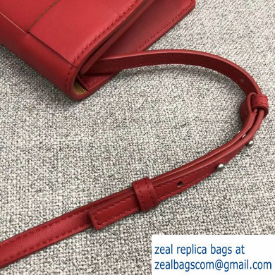 Bottega Veneta Cassette Mini Crossbody Bag In Maxi Weave Red 2019