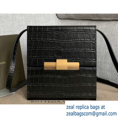 Bottega Veneta Daisey Slim Boxy Bag In Cocco Print Calf Black 2019